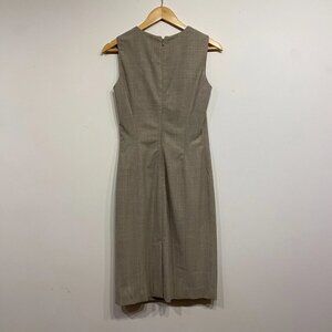 Ann Taylor Stretch Grey Wool Blend Pencil Office Knee Length Dress Size 4